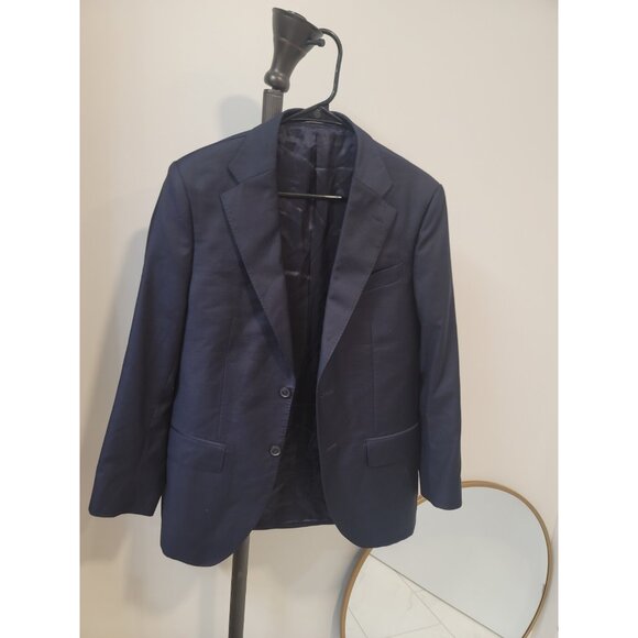 Boggi Milano Blue Linen Cotton Casual Suit Blazer Jacket Coat Men's IT 46 R